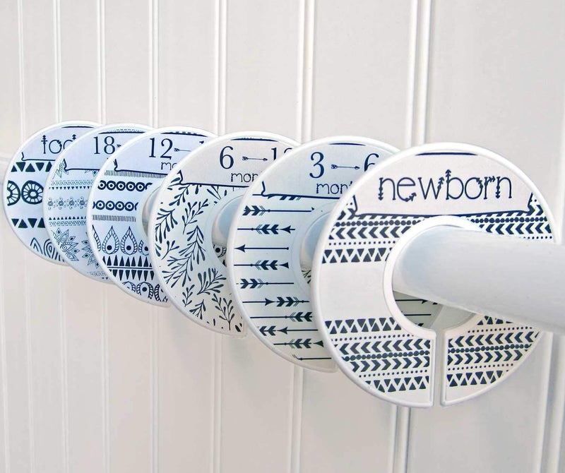 Mumsy Goose Nursery Closet Dividers Closet Organizers Baby Clothes Dividers Monochrome Boho - Image 2